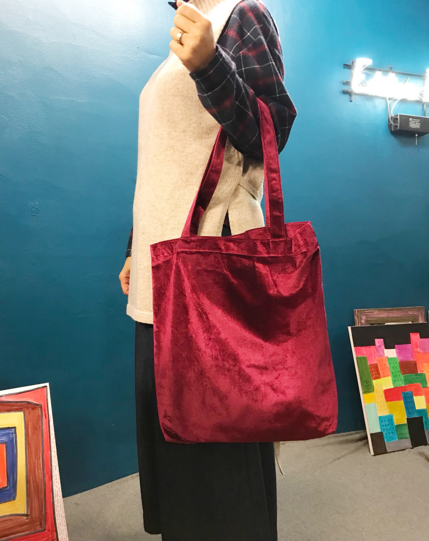 WINTER velvet eco-bag with 5color sense coordinati