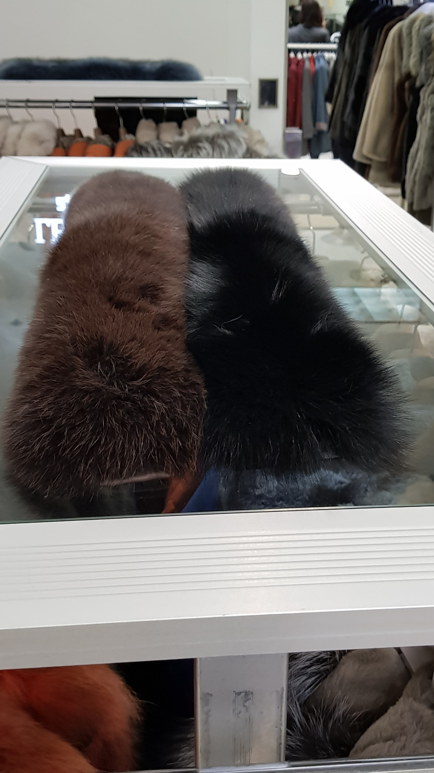 Riga Fur Fox Muffler LQW6SF819 Luxurious Simple Sh