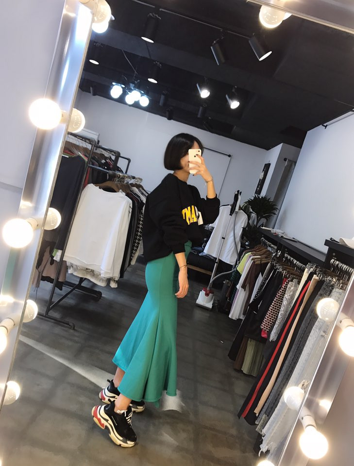 Long Mermaid Skirt 30 Women's Winter Easy-to-co