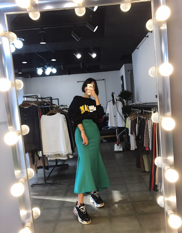 Long Mermaid Skirt 30 Women's Winter Easy-to-co