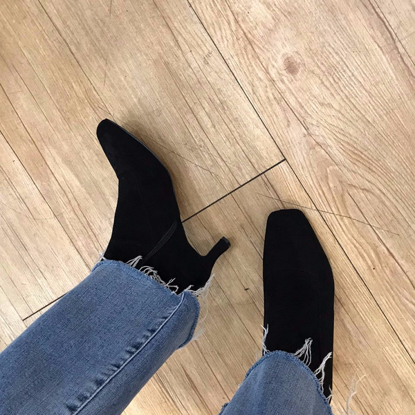Suede angle boots 30s Women's high-class design