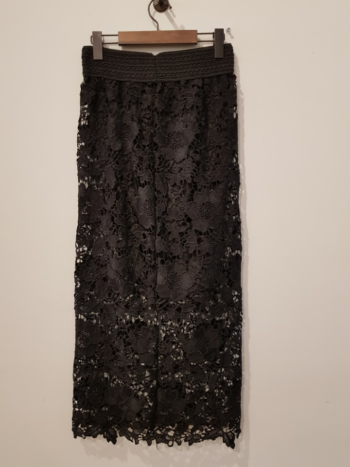 Waist Bending Lace Long Skirt 376 Flower Arrangeme