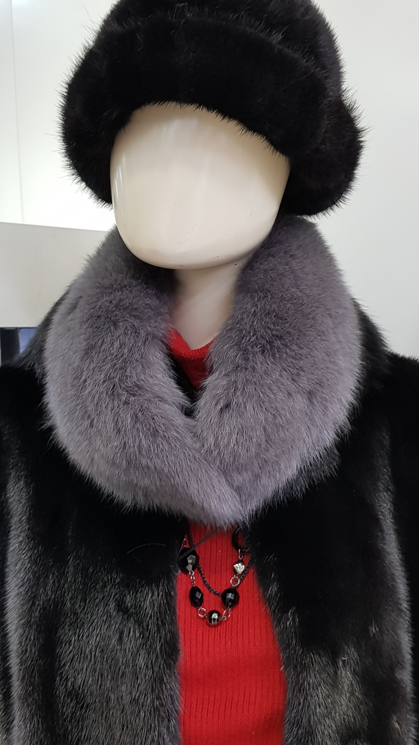 Riga Fur Fox Muffler LQW6SF819 Luxurious Simple Sh