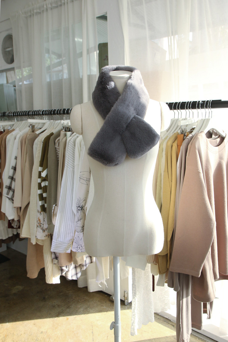 Eco Shawl Rex Muffler Artificial Fur