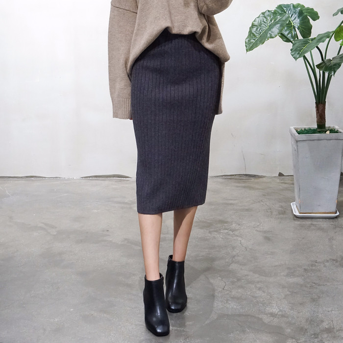 Fall Winter Pleat Bending H-line back-to-back knit