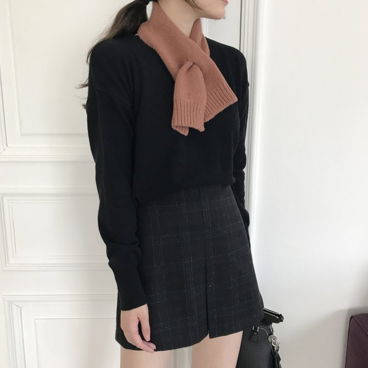 Wool Petit Scarf Shawl Neck Warmer Coordinate Mini
