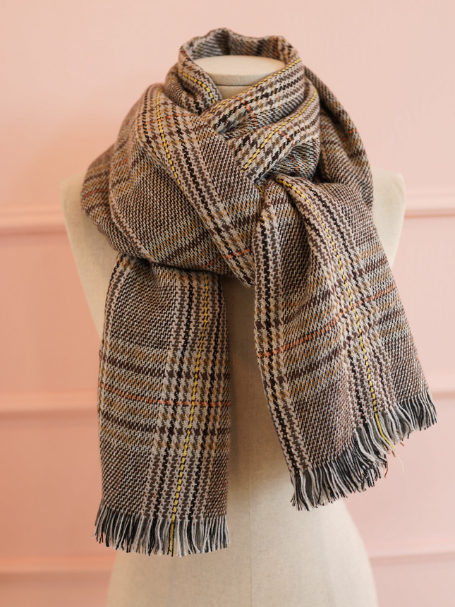 Check muffler Autumn A warm classic ring that will