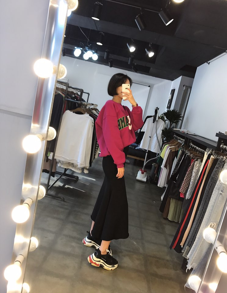 Long Mermaid Skirt 30 Women's Winter Easy-to-co