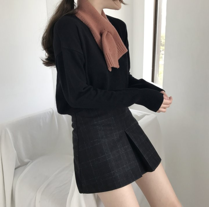 Wool Petit Scarf Shawl Neck Warmer Coordinate Mini