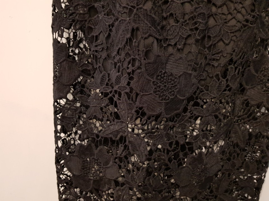 Waist Bending Lace Long Skirt 376 Flower Arrangeme