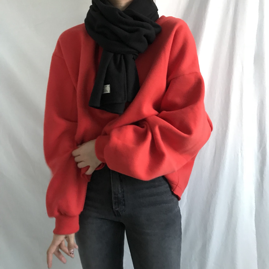 Wool Knit Muffler Women Men Unisex Basic Basic Win