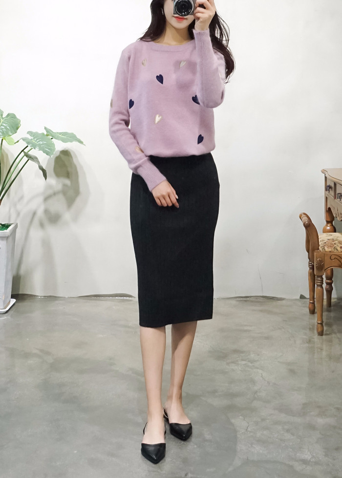 Fall Winter Pleat Bending H-line back-to-back knit