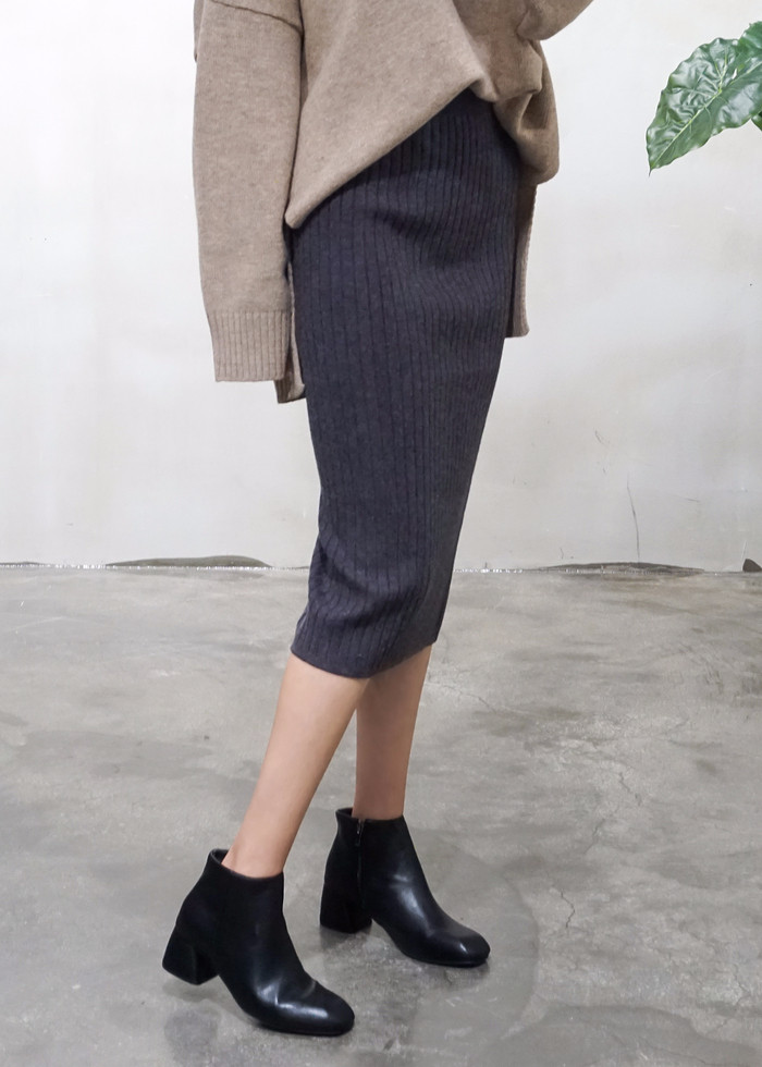 Fall Winter Pleat Bending H-line back-to-back knit