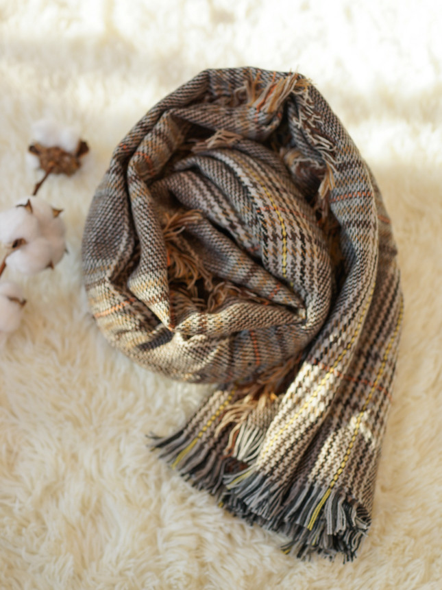 Check muffler Autumn A warm classic ring that will