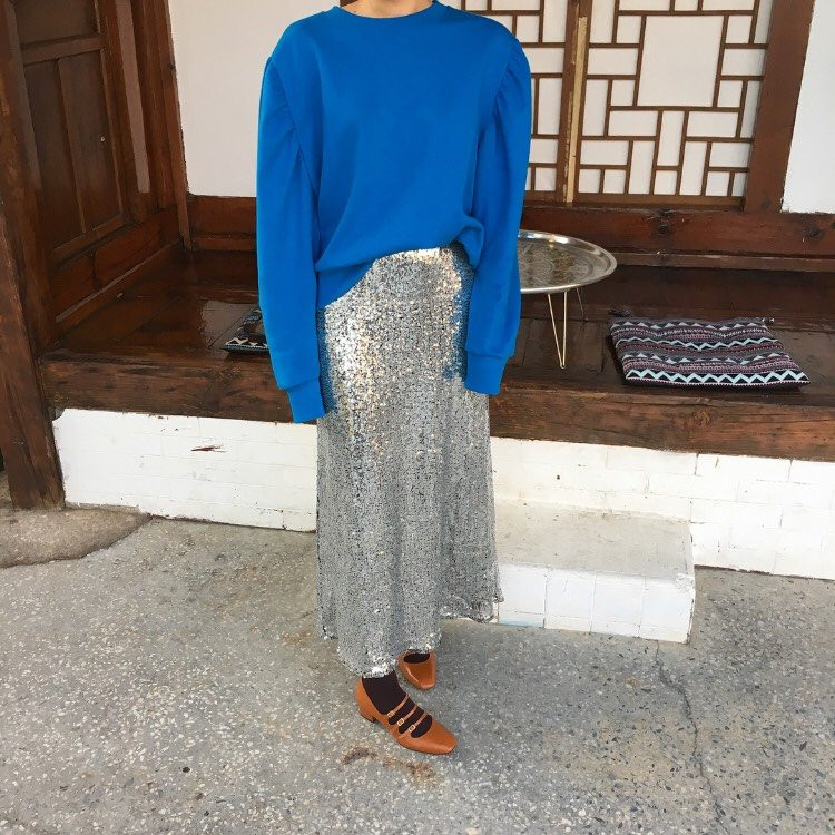 Sequins Long skirts Daily Chicah High quality Eleg