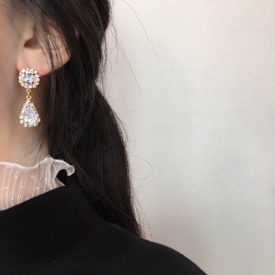 Opal T Antique Bold Drop Earrings 2color Hand-Made