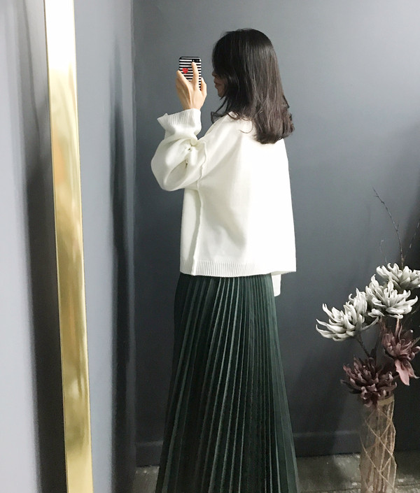 Satu pleits long skirt Natural elegant elegantly c