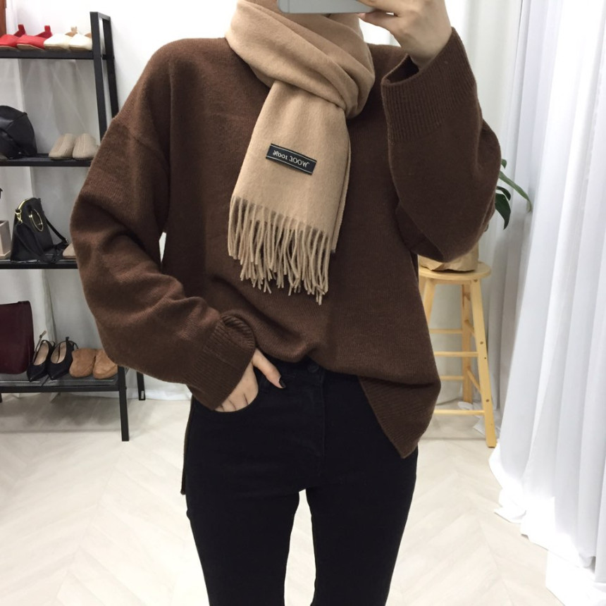 Wool 100 muffler 7color Wool shawl Winter item coo