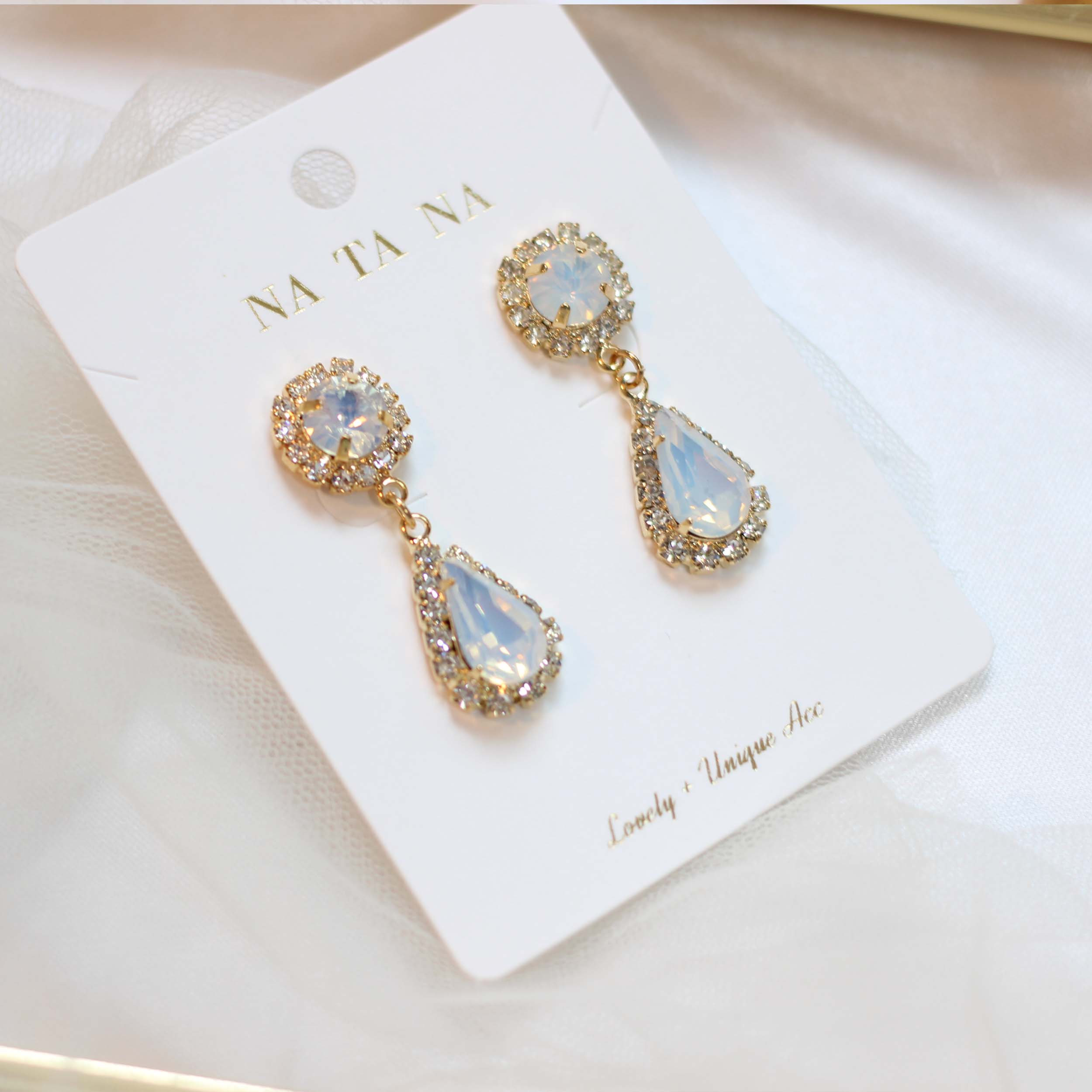 Opal T Antique Bold Drop Earrings 2color Hand-Made