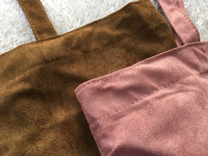Suede simple eco bag 3col