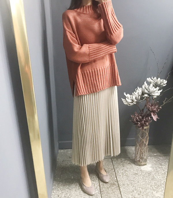 Satu pleits long skirt Natural elegant elegantly c