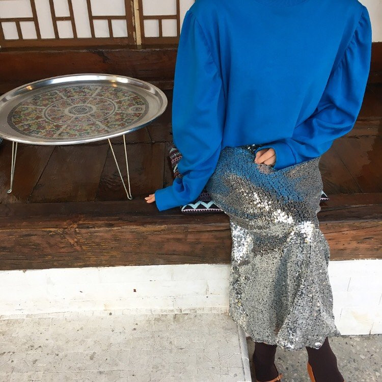 Sequins Long skirts Daily Chicah High quality Eleg