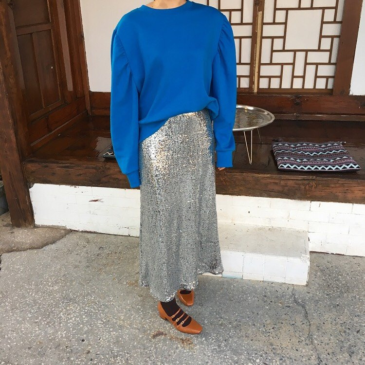 Sequins Long skirts Daily Chicah High quality Eleg