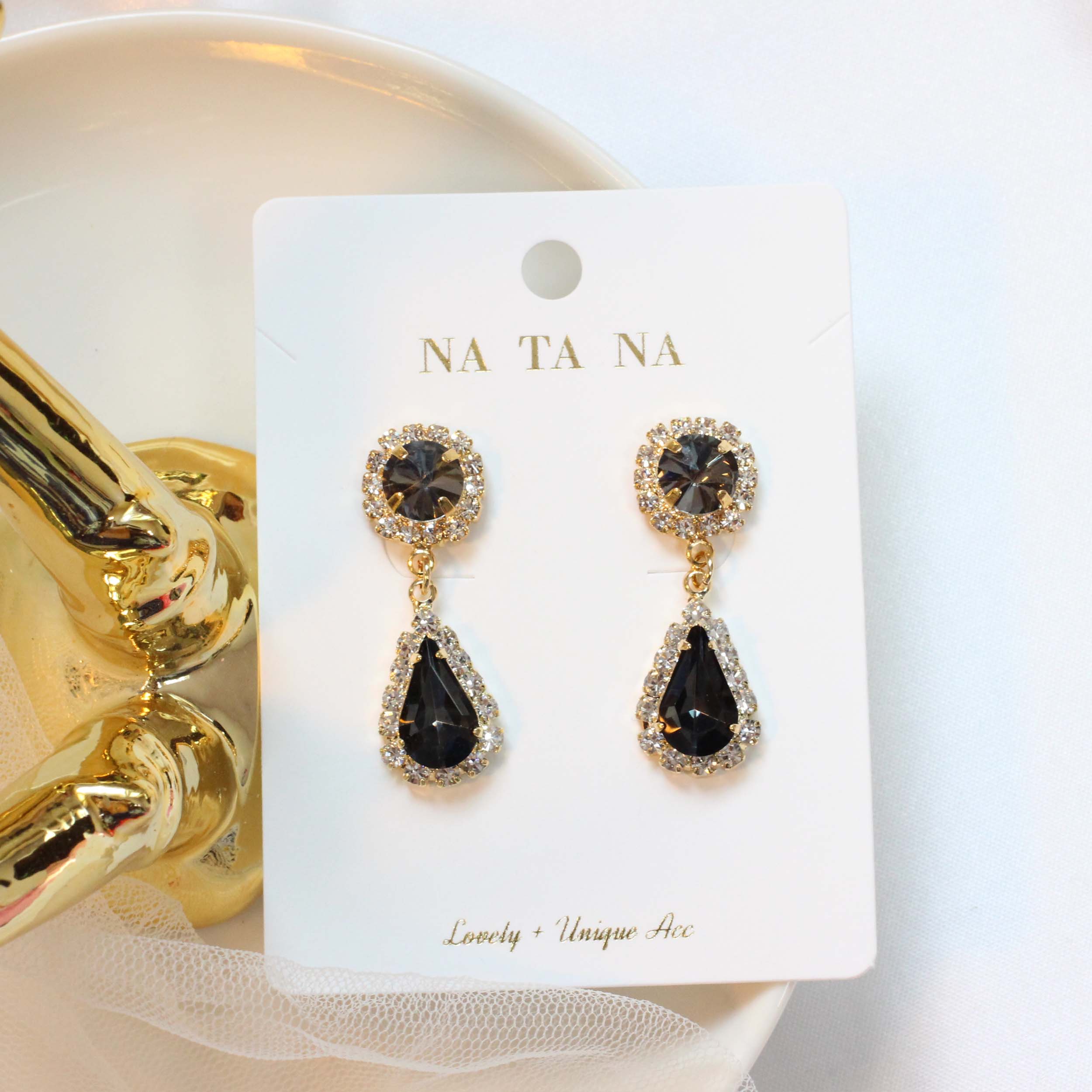 Opal T Antique Bold Drop Earrings 2color Hand-Made