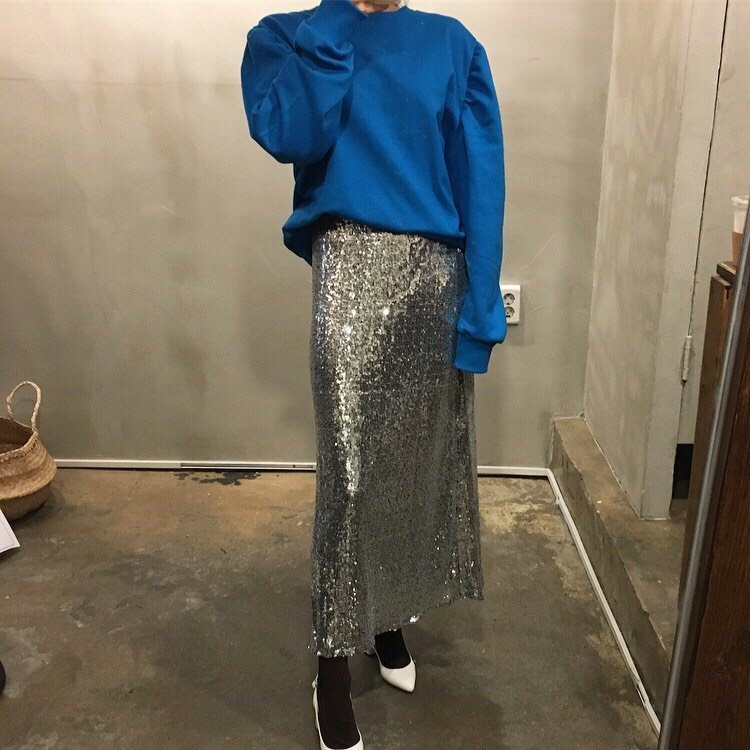 Sequins Long skirts Daily Chicah High quality Eleg