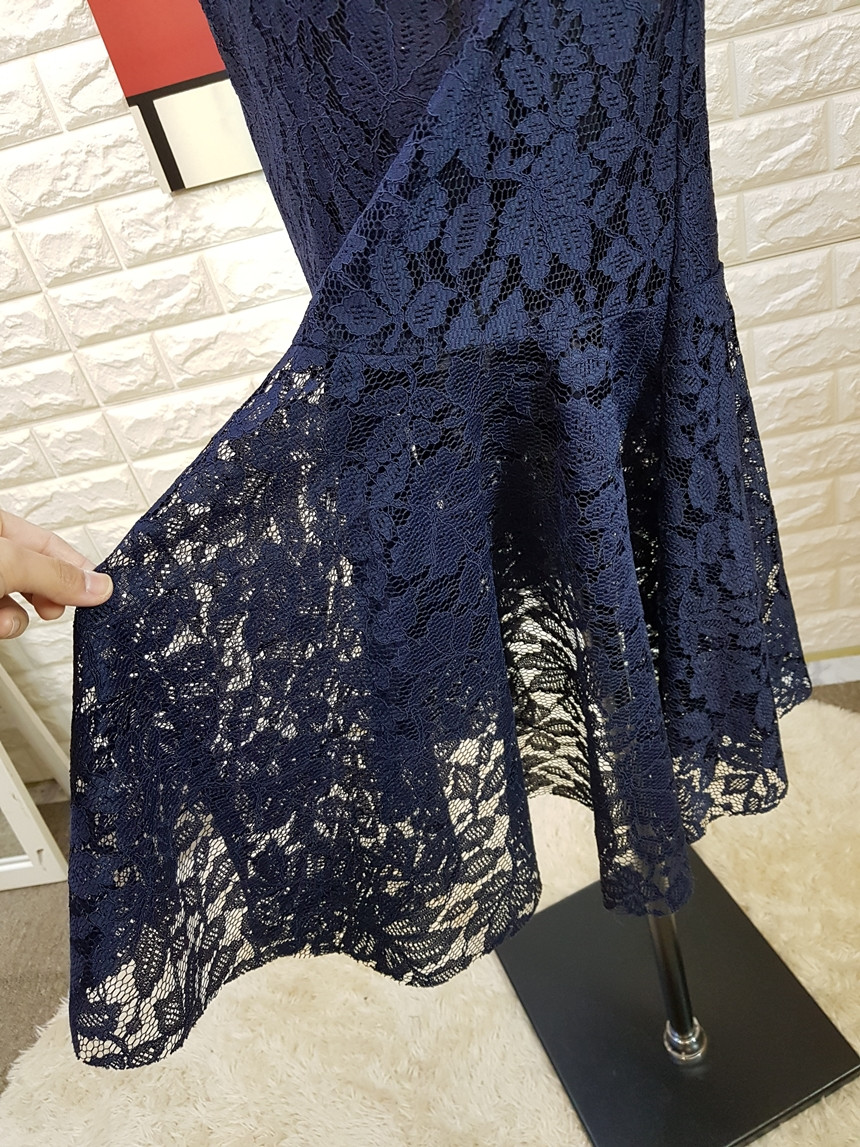 Lace Mermaid Long Skirt 3 Color Skirt Frill Flare 