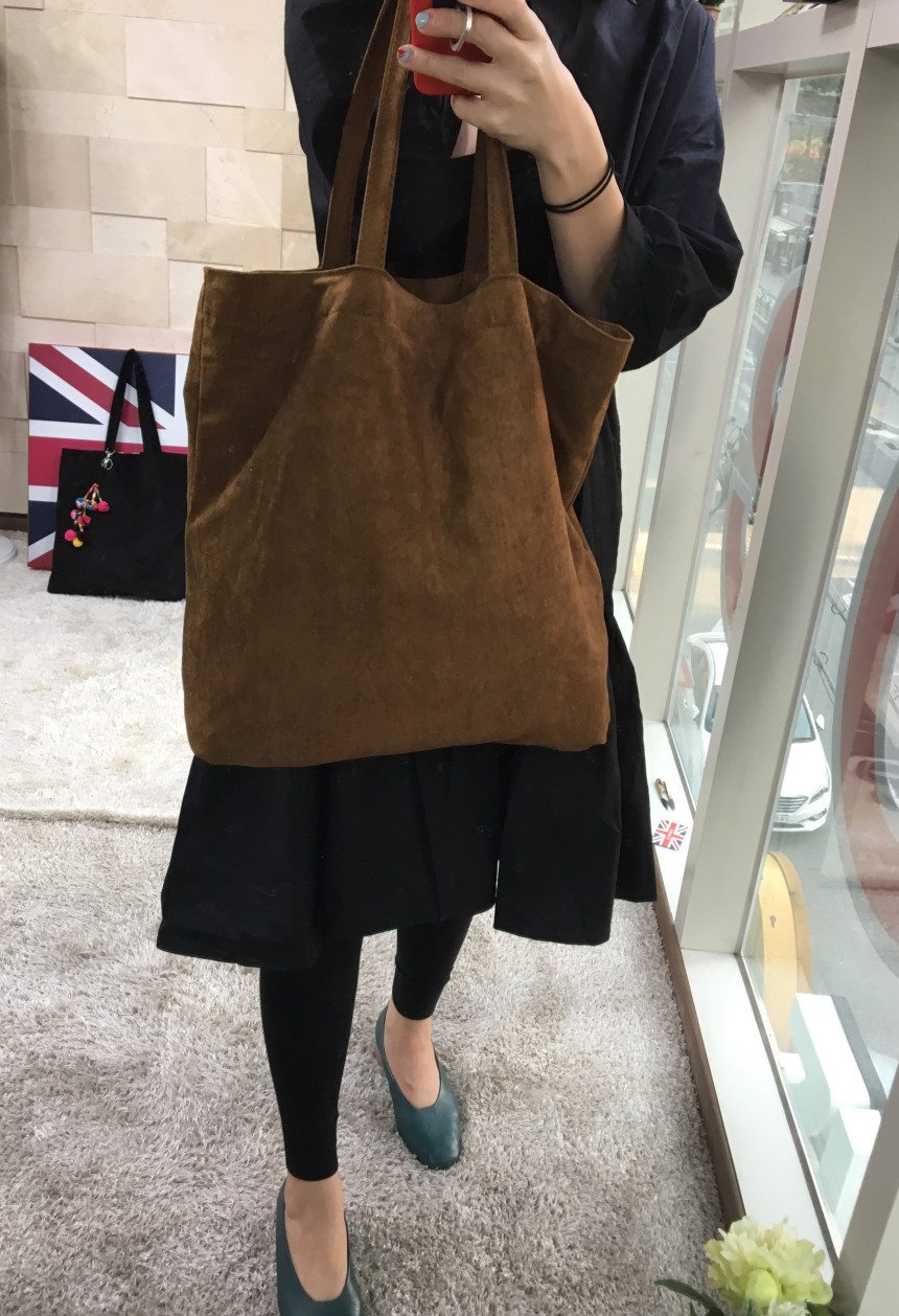 Suede simple eco bag 3col