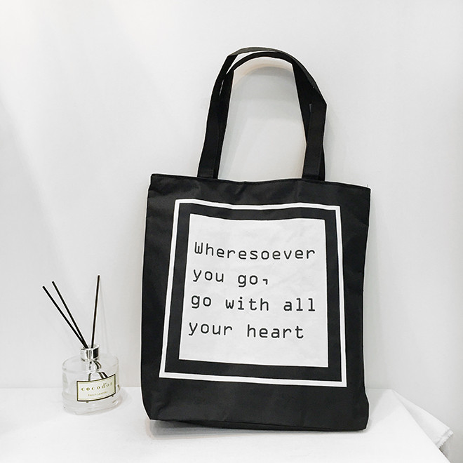 Bae Lee lettering eco bag woman female black recom