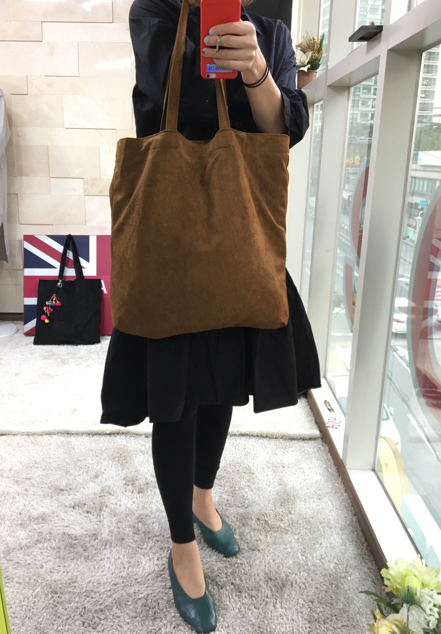 Suede simple eco bag 3col