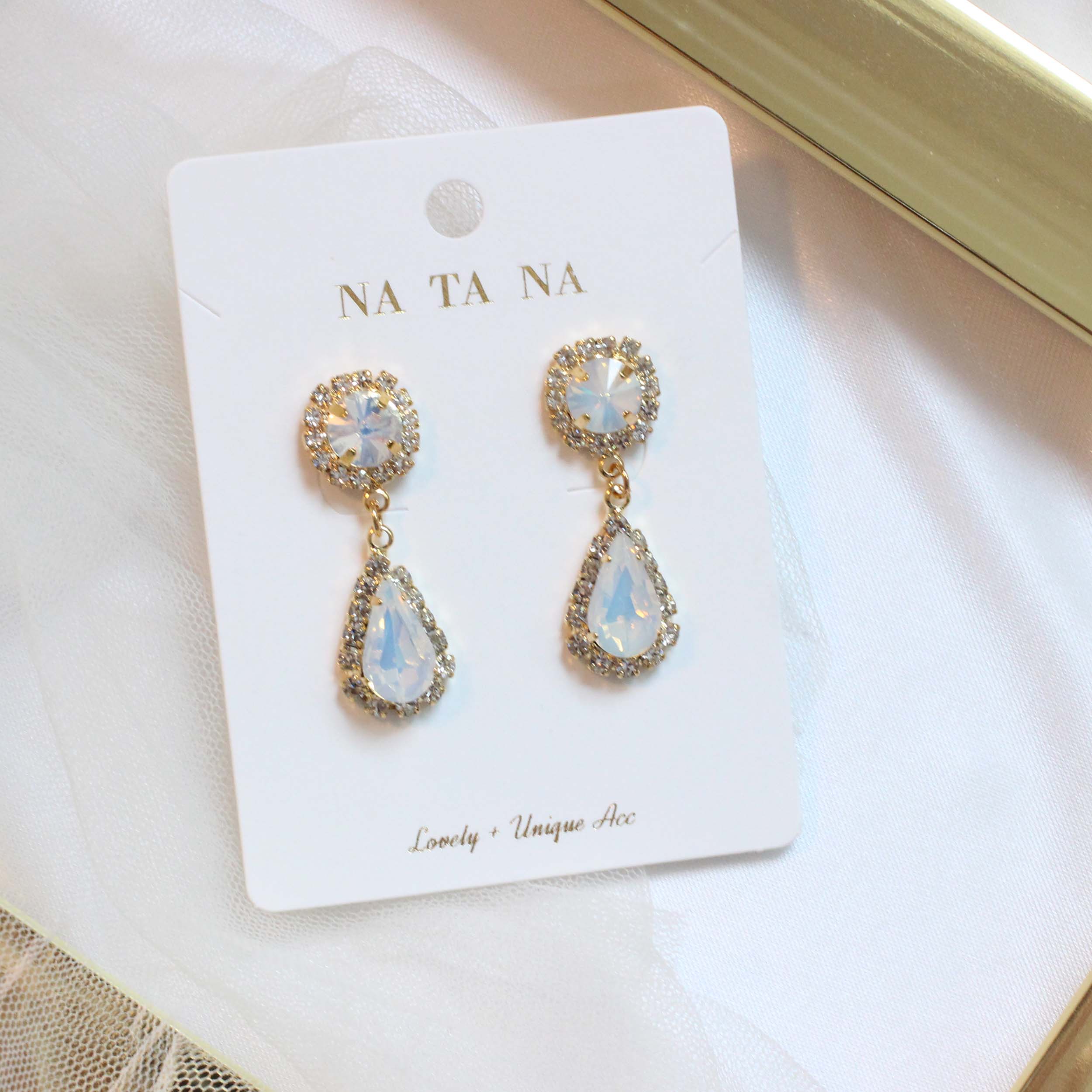 Opal T Antique Bold Drop Earrings 2color Hand-Made