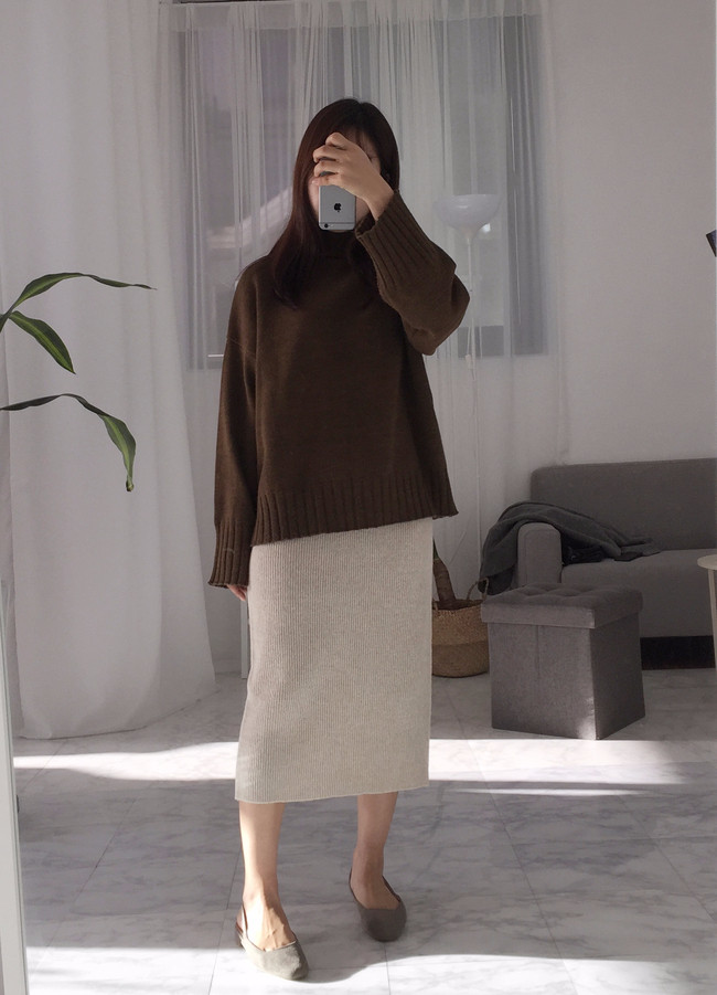 Long skirt long skirts Basic coordination Good pri