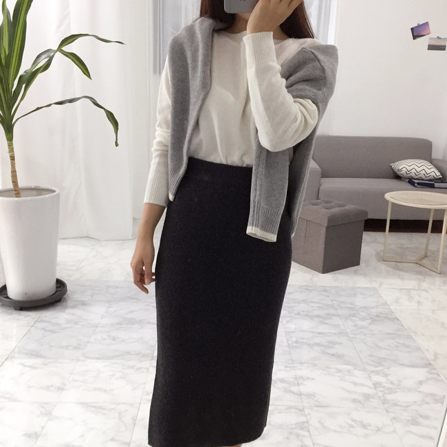 Long skirt long skirts Basic coordination Good pri