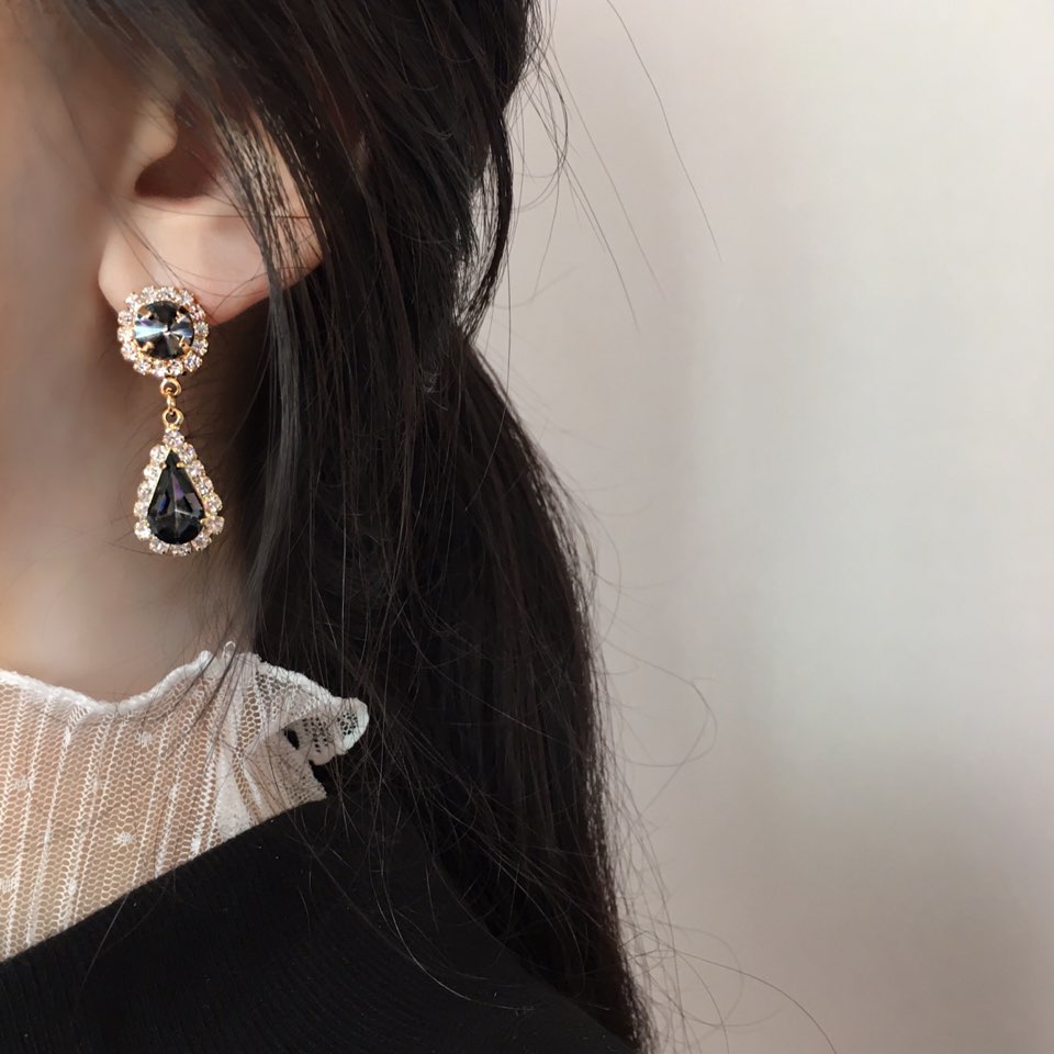 Opal T Antique Bold Drop Earrings 2color Hand-Made