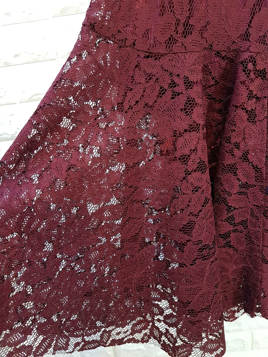 Lace Mermaid Long Skirt 3 Color Skirt Frill Flare 