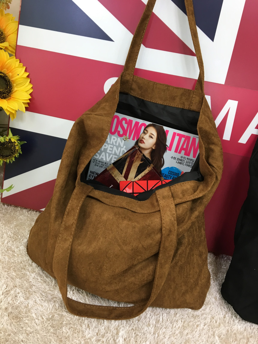 Suede simple eco bag 3col