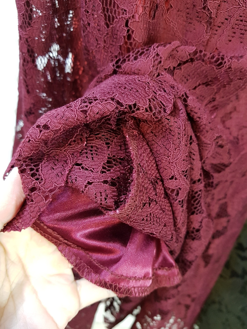 Lace Mermaid Long Skirt 3 Color Skirt Frill Flare 