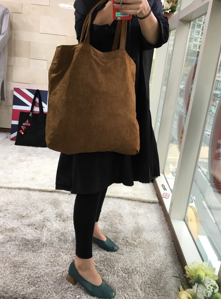 Suede simple eco bag 3col