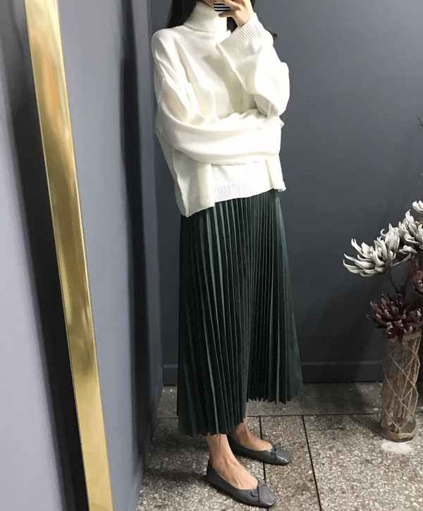 Satu pleits long skirt Natural elegant elegantly c