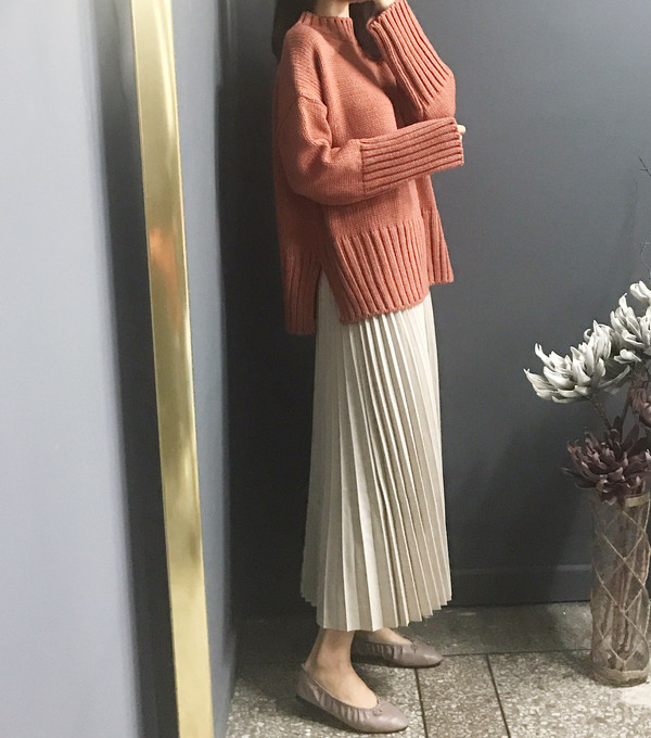 Satu pleits long skirt Natural elegant elegantly c