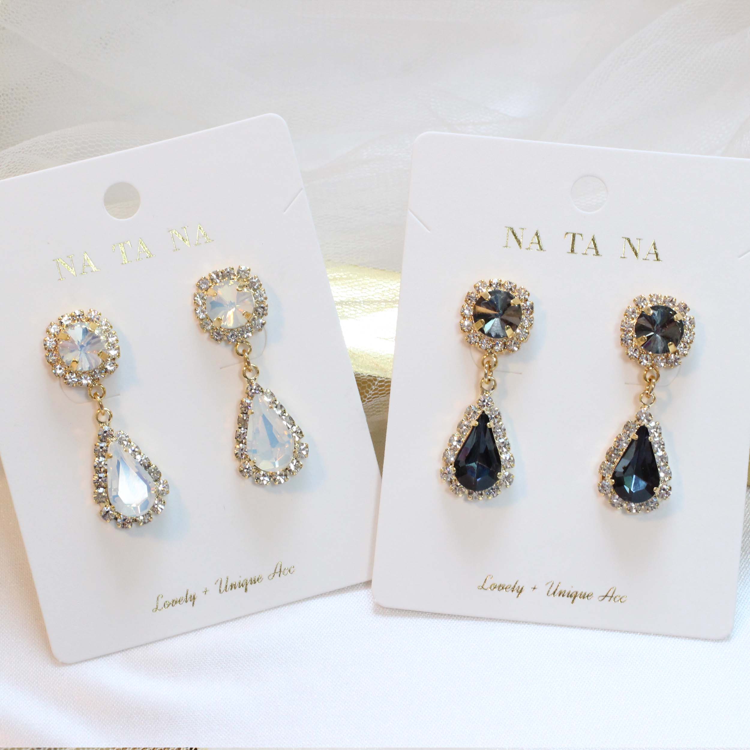 Opal T Antique Bold Drop Earrings 2color Hand-Made