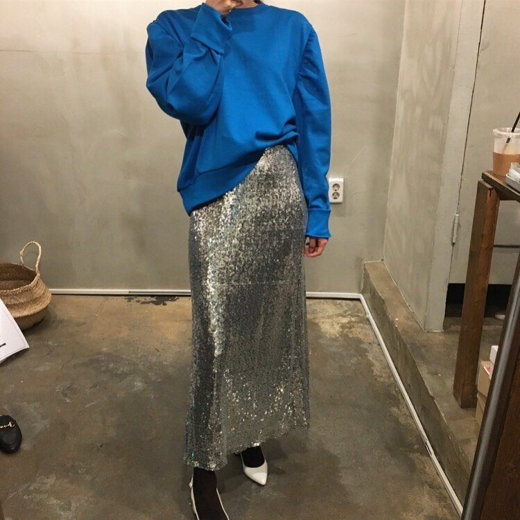 Sequins Long skirts Daily Chicah High quality Eleg