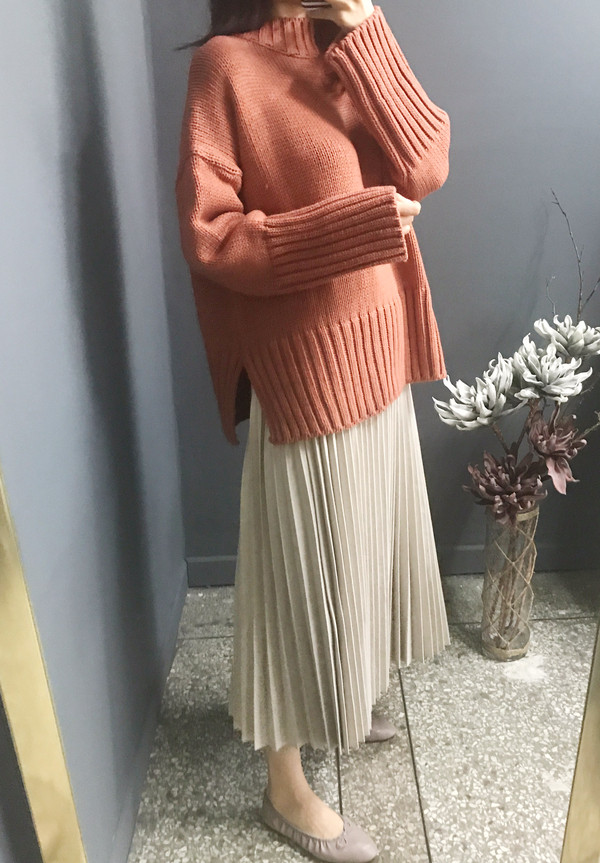 Satu pleits long skirt Natural elegant elegantly c