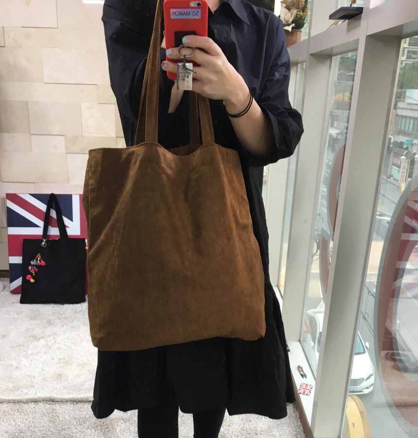 Suede simple eco bag 3col