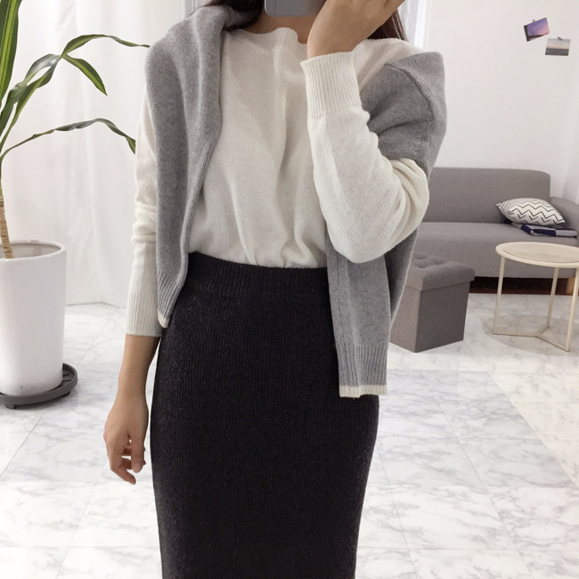 Long skirt long skirts Basic coordination Good pri