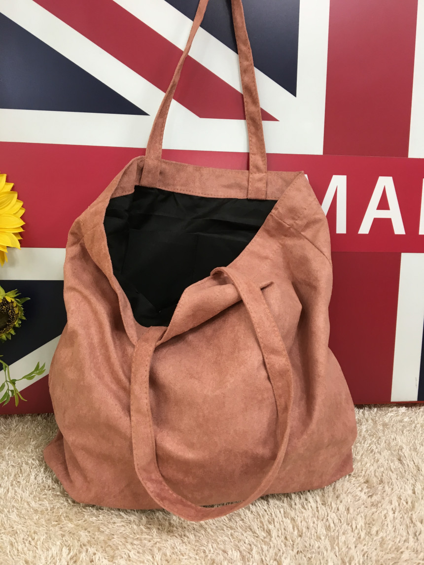 Suede simple eco bag 3col