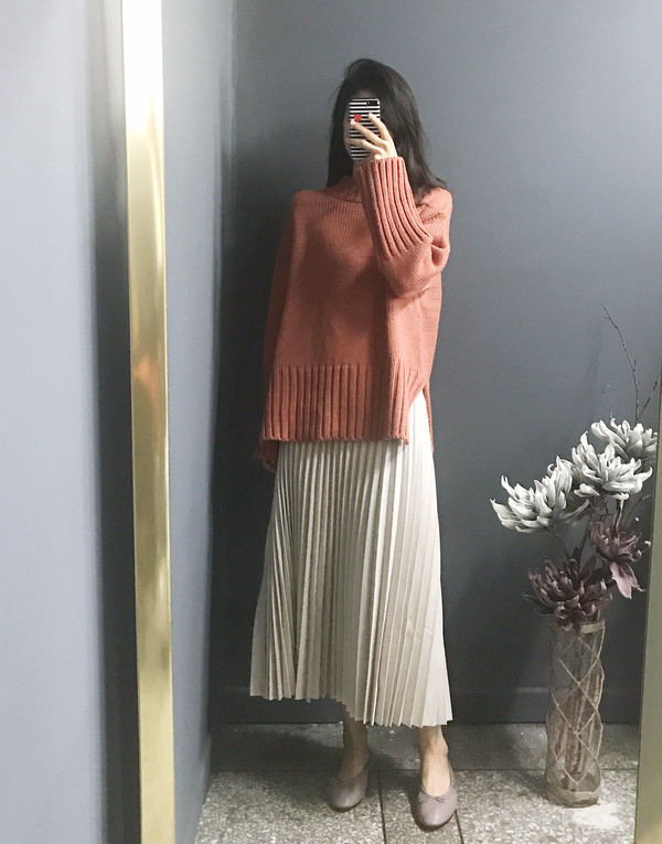 Satu pleits long skirt Natural elegant elegantly c